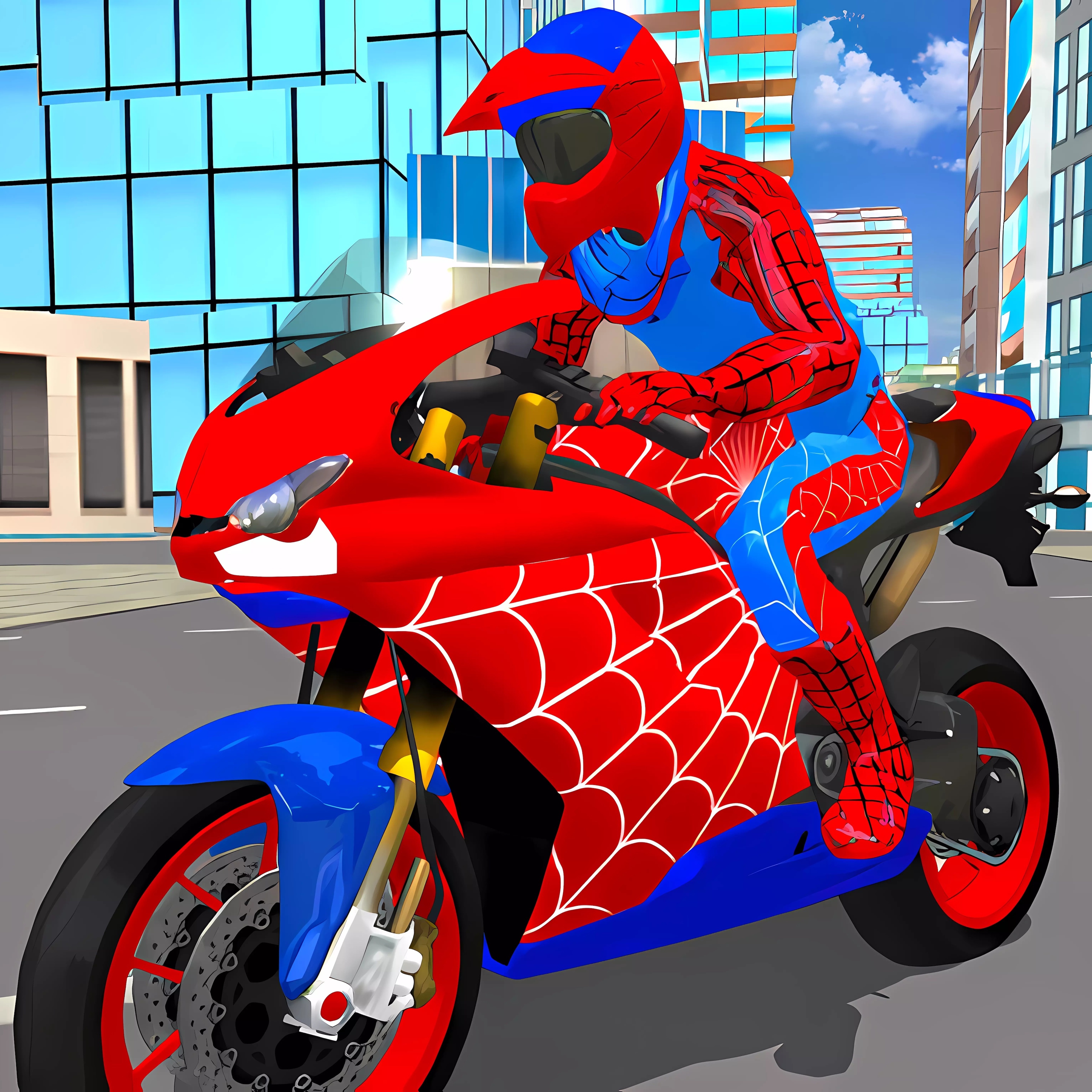 Hero Stunt Spider Bike Simulator 3D 2