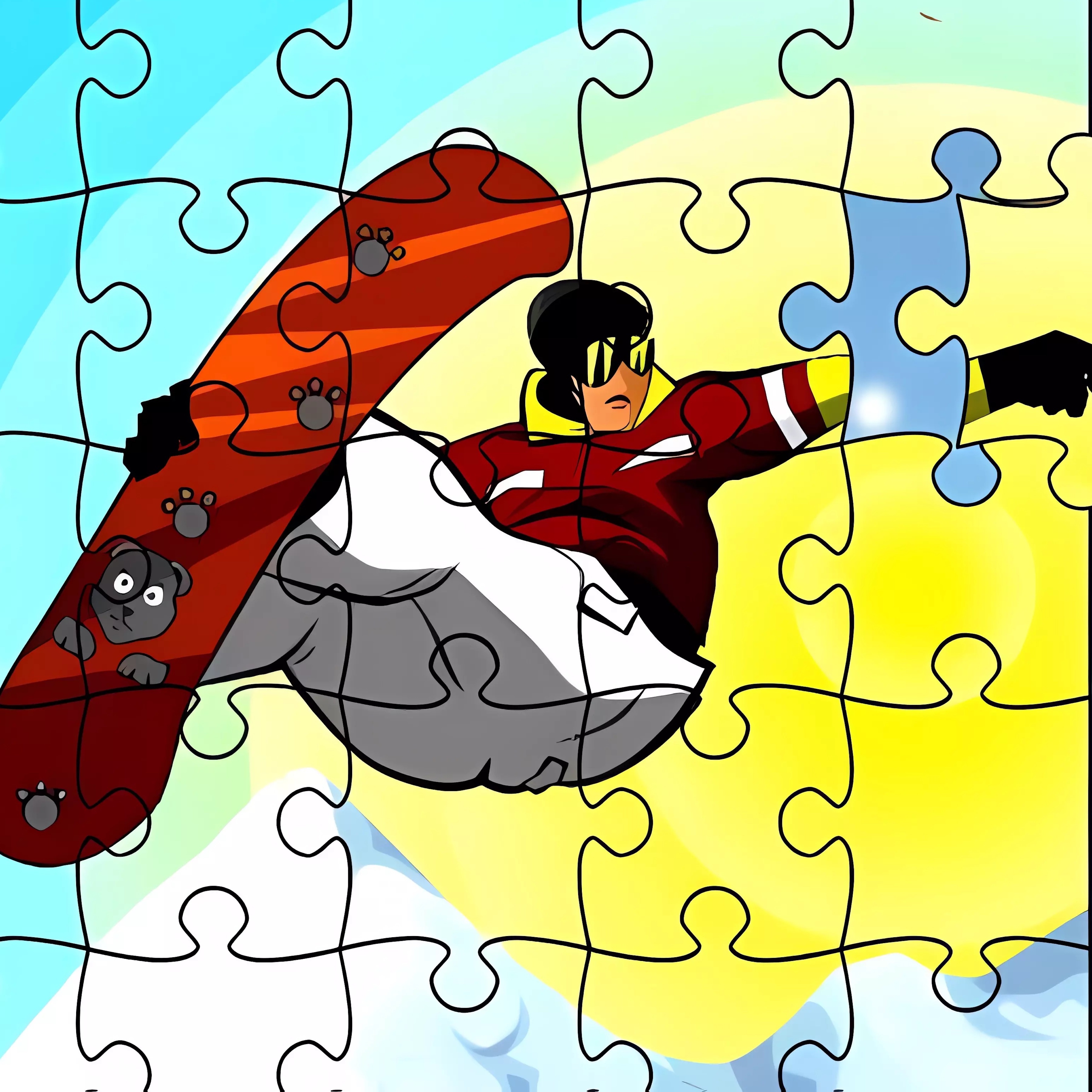 Snowboarder Freestyle Jigsaw