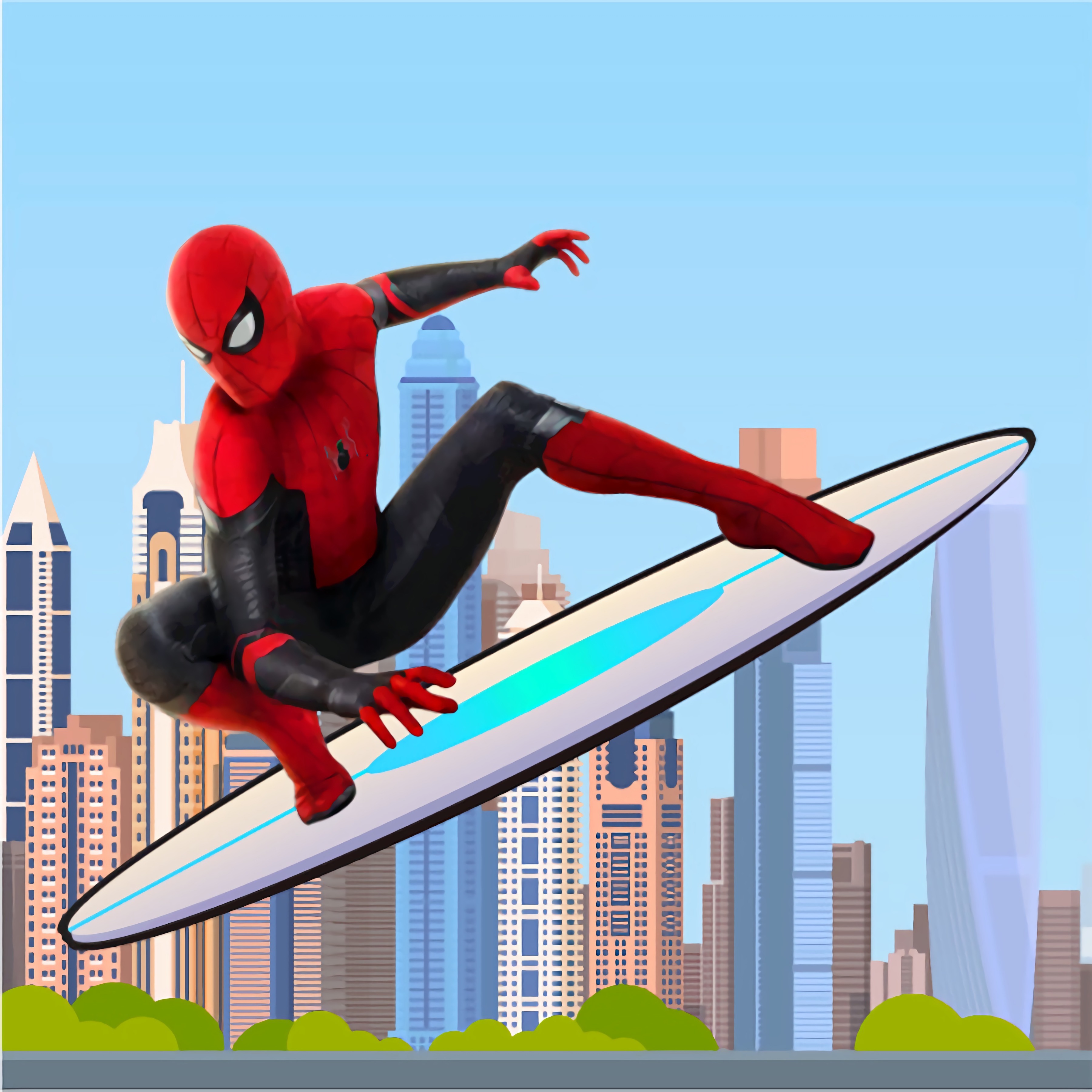 Spiderman Skateboarding