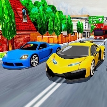 Car Racing in Fast Highway Traffic