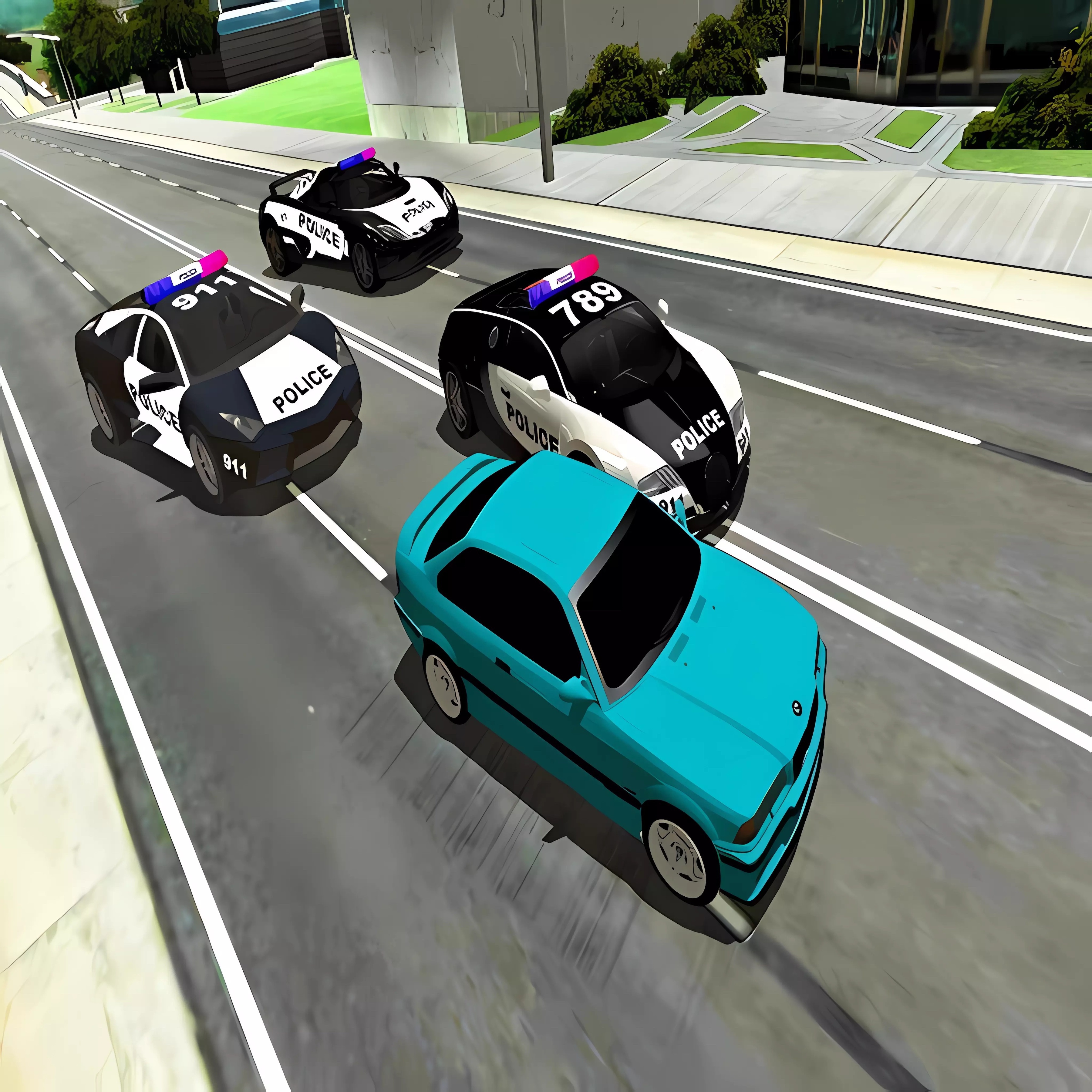 Mad Cop Police Car Race: Police Car VS Gangster Escape
