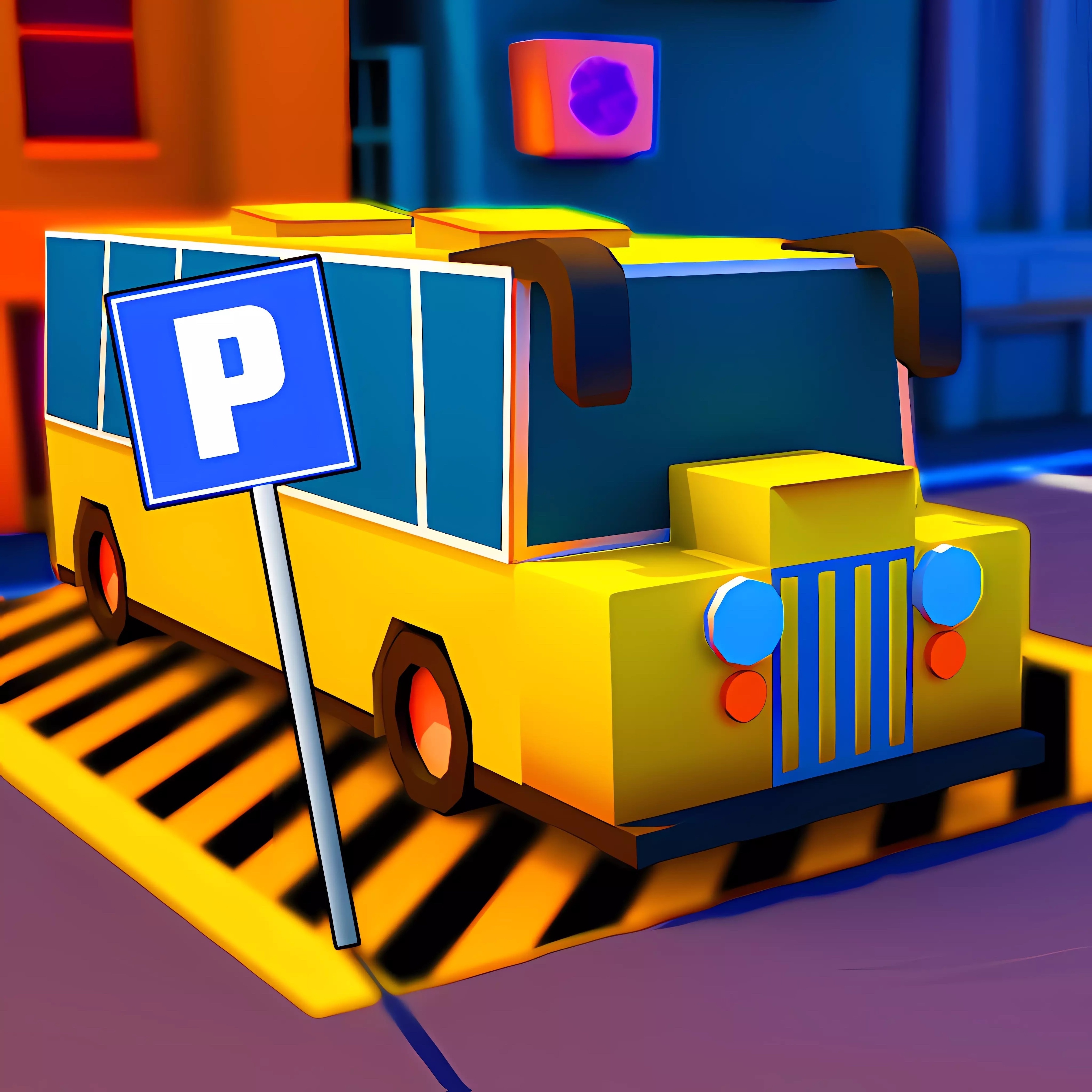 Bus Parking City 3D