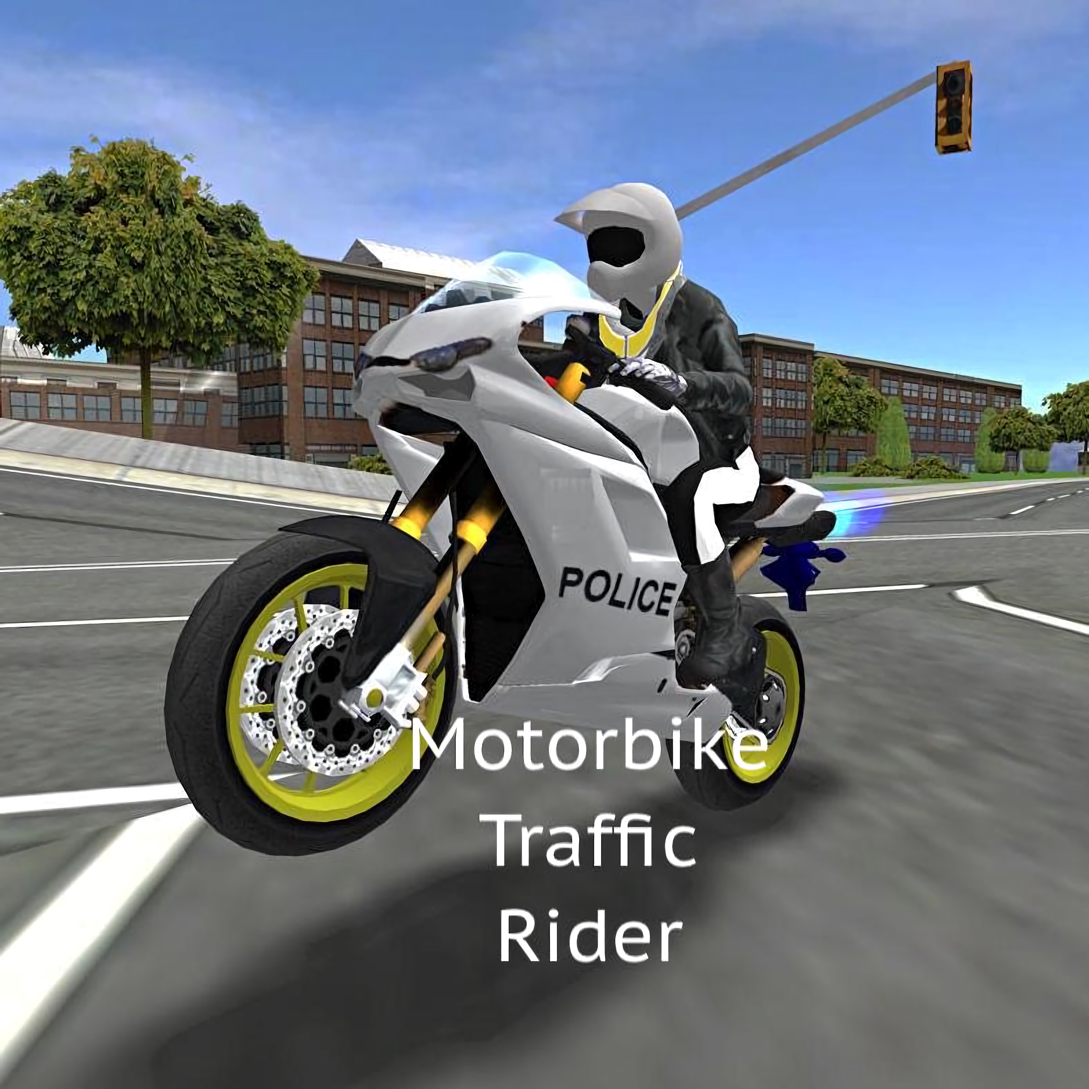 Police Motorbike Traffic Rider game play at