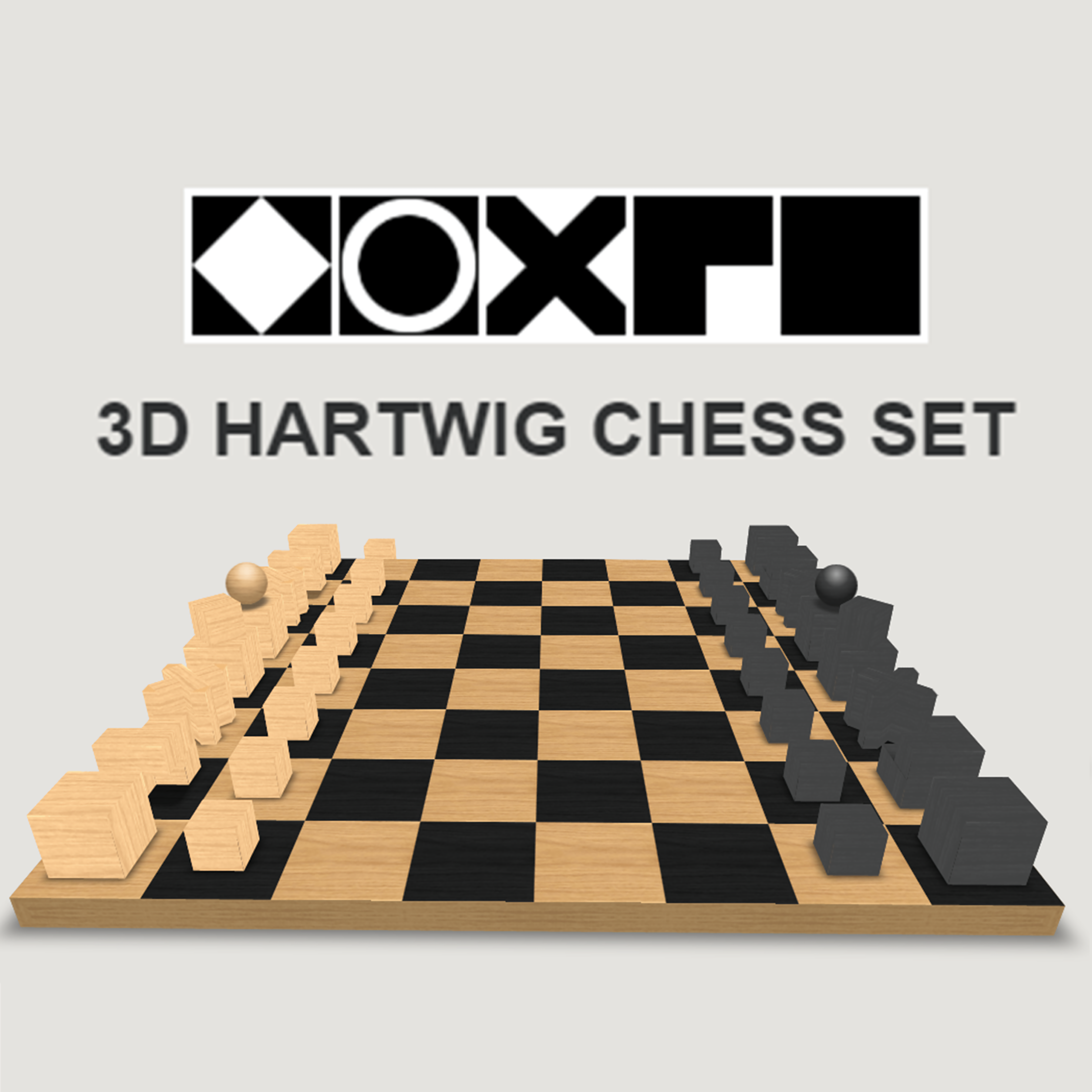 3D Hartwig chess set