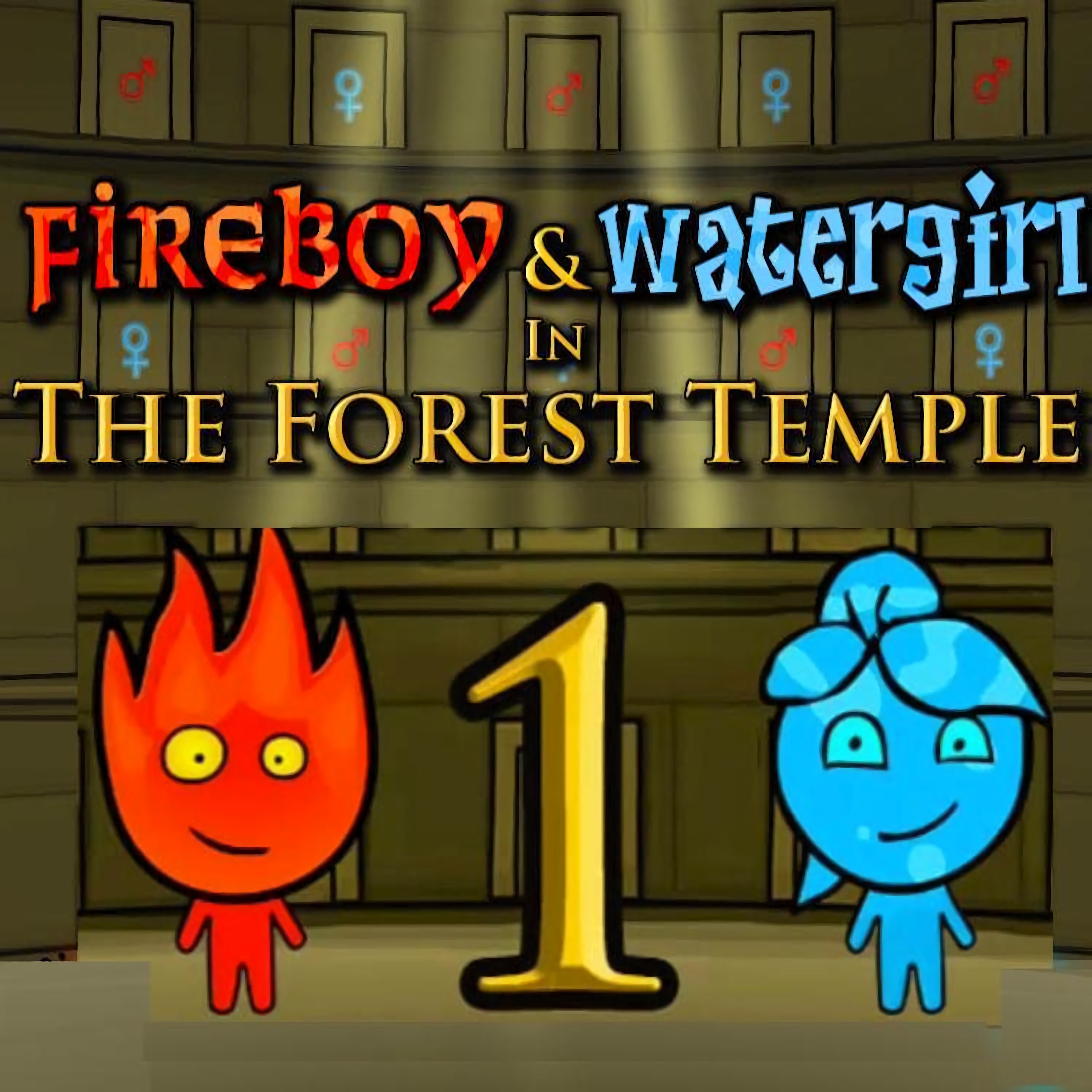 Fireboy and Watergirl in The Forest Temple Unblocked (Two Player Game)