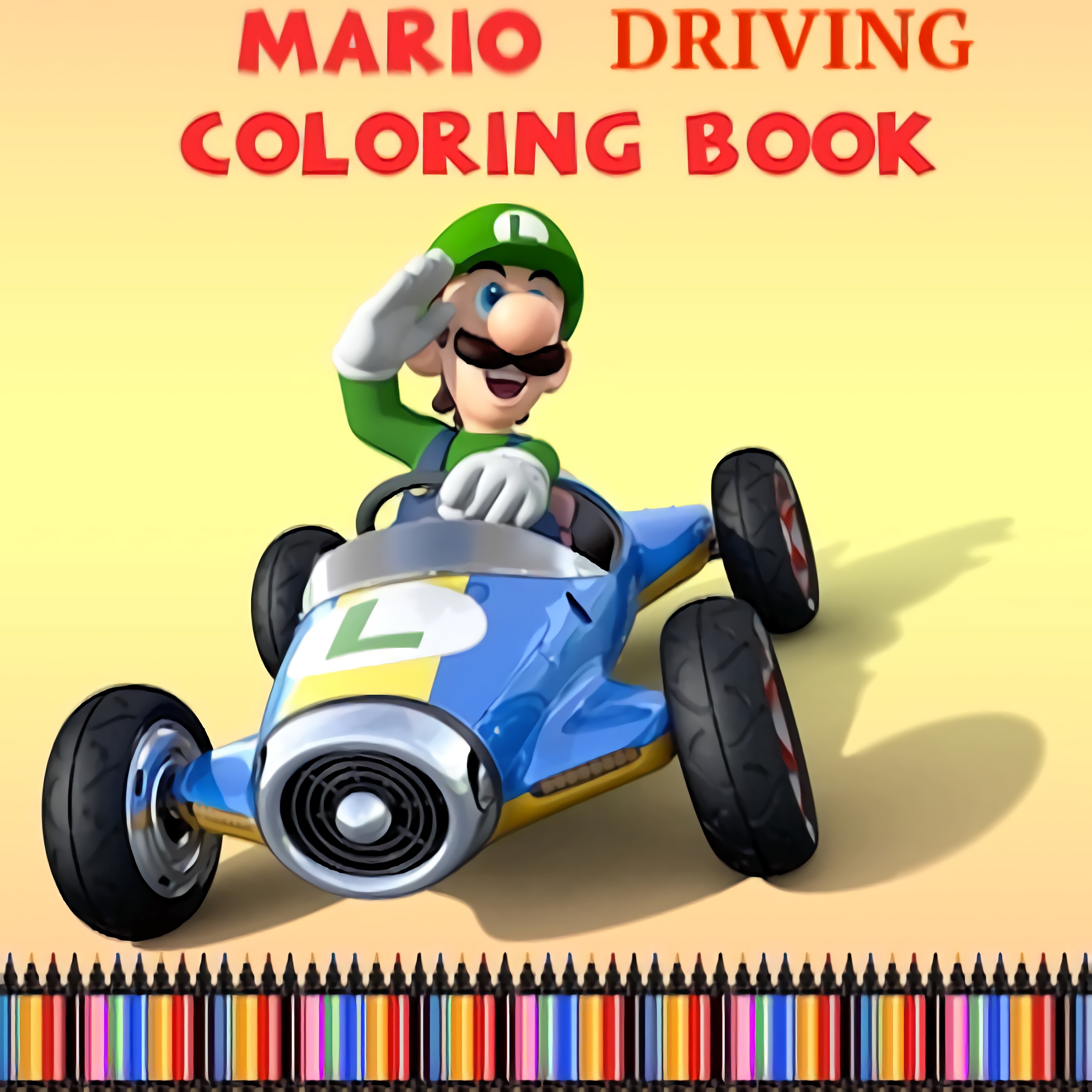 Mario Driving Coloring Book