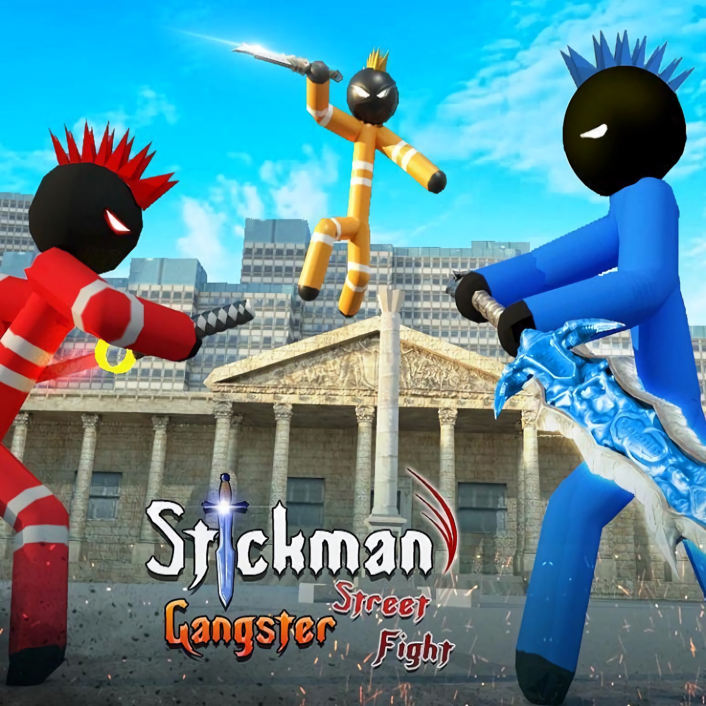 Play Stickman Street Fighting 3D online for Free 