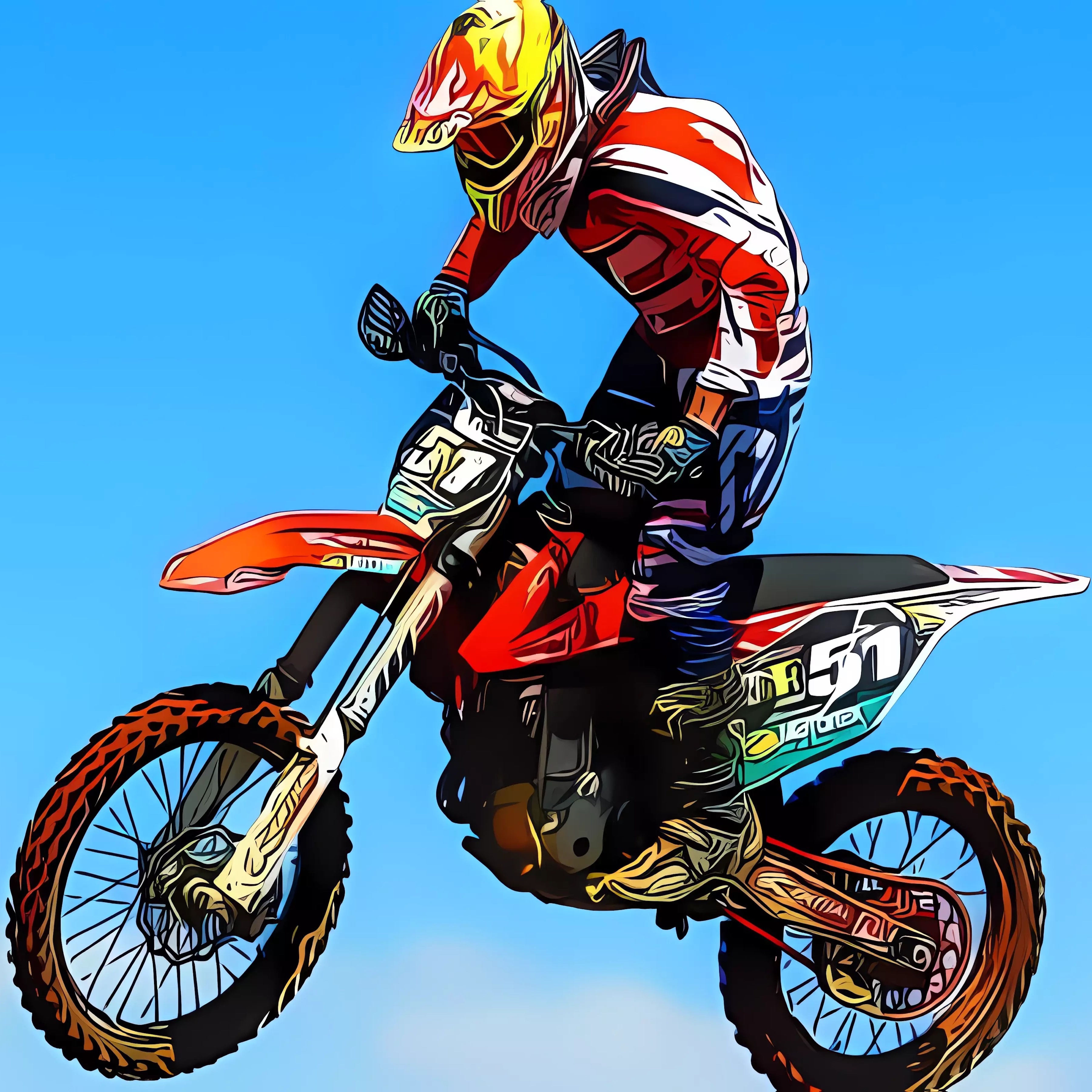 Flying Dirt Bike Stunts Puzzle